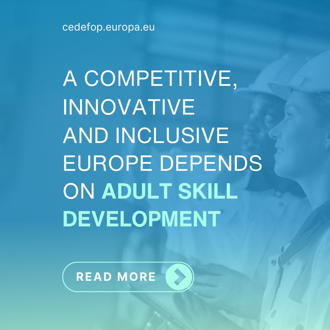 Cedefop's tweet photo. What can EU countries do to help workers & workplaces become more competitive in today’s evolving #labourmarket and economy?
4 lessons 👇 from Cedefop’s latest country review on #upskillingpathways for adults in Italy.
Full report 👉 https://t.co/P7qPL04Oqr
#EUcompetitiveness https://t.co/ggMBVCrDO9