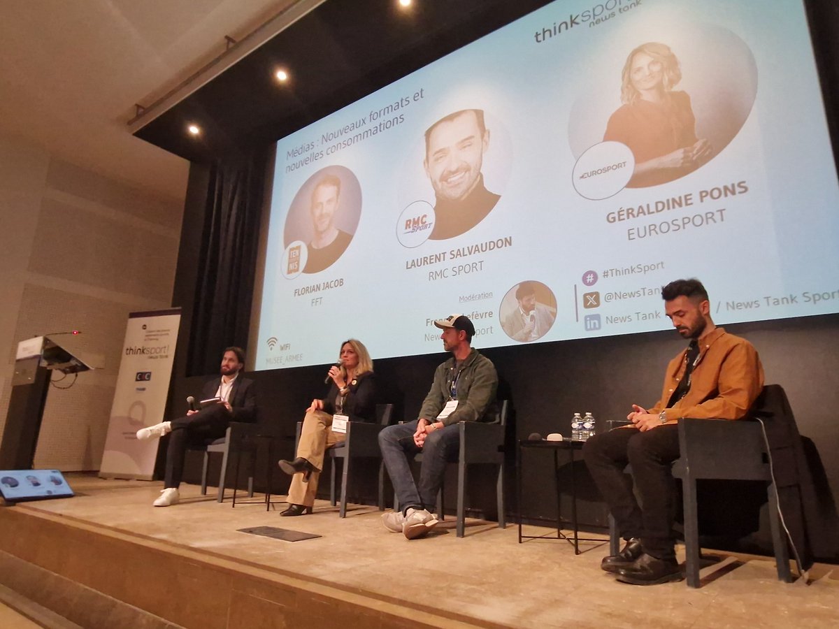 Médias : nouveaux formats, nouvelles consommations ! Avec <a href="/Eurosport_FR/">Eurosport France</a> <a href="/RMCsport/">RMC Sport</a> <a href="/FFTennis/">FFT</a> <a href="/NewsTankFoot/">News Tank Sport & Football</a> #ThinkSport <a href="/cic/">CIC</a>