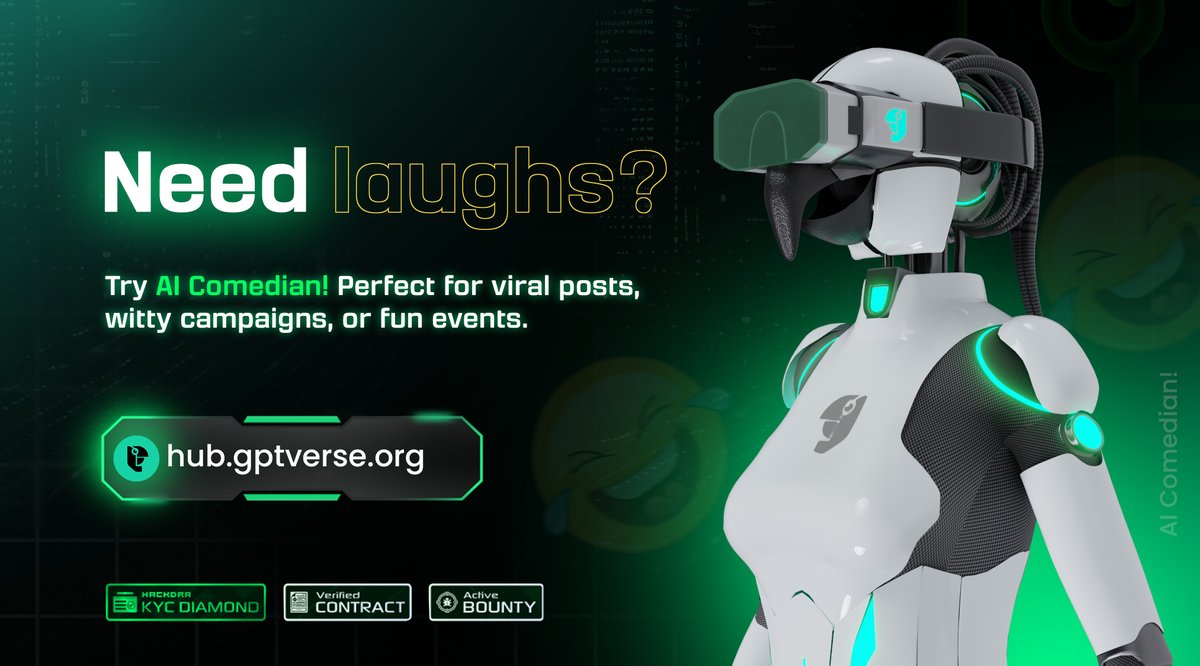 gpt_verse's tweet image. 🧐Need more humor in your content? 

💯AI Comedian is the solution! 

Perfect for:
-Social media creators looking for viral jokes
-Marketers crafting witty campaigns
-Corporate events that need a fun twist

Create engaging, funny content effortlessly with AI!…