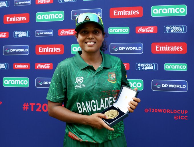 Player of the Match: Ritu Moni (Bangladesh) | 2/15 📹 Credits: Twitter/BCBtigers