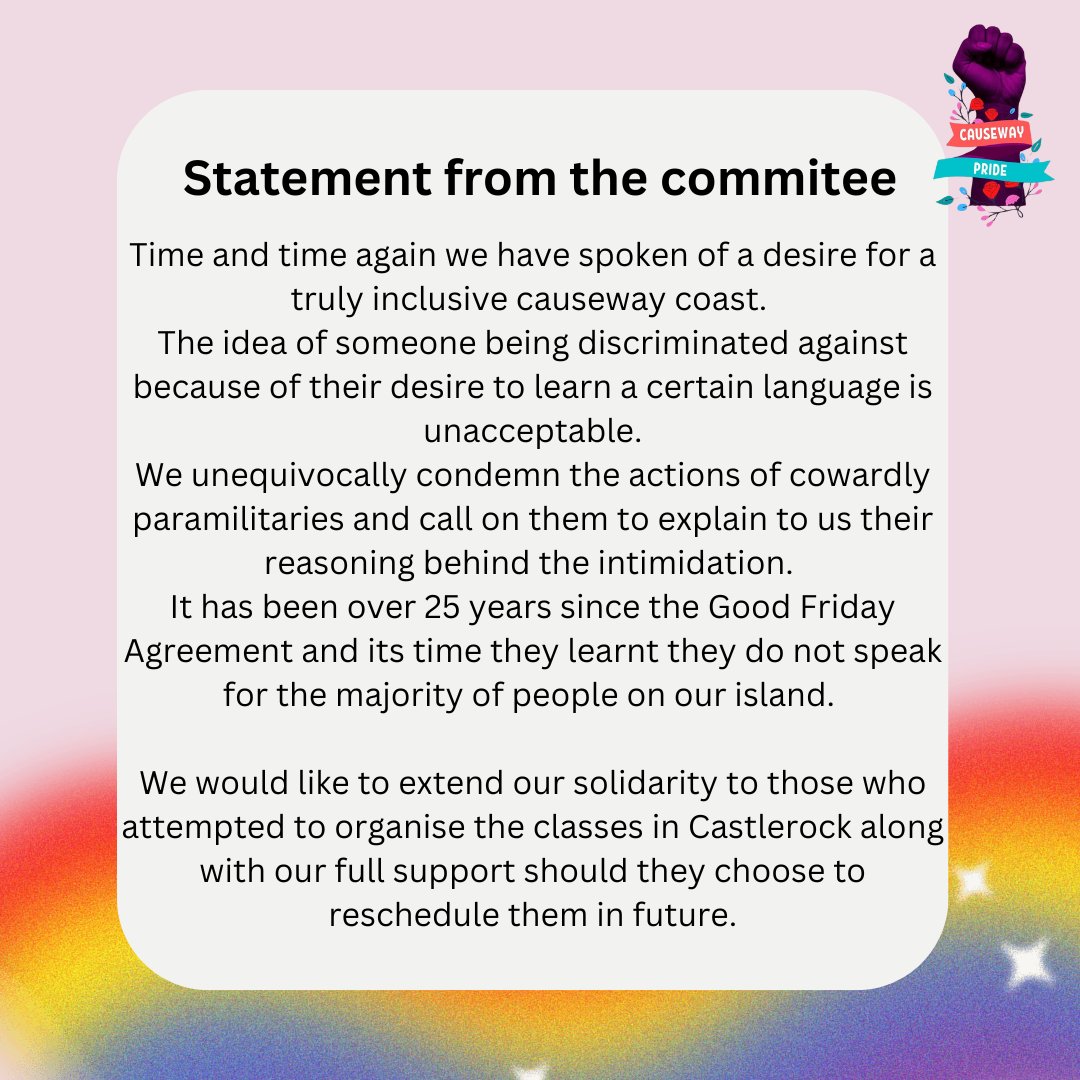 Causeway Pride (@causewaypride) on Twitter photo 