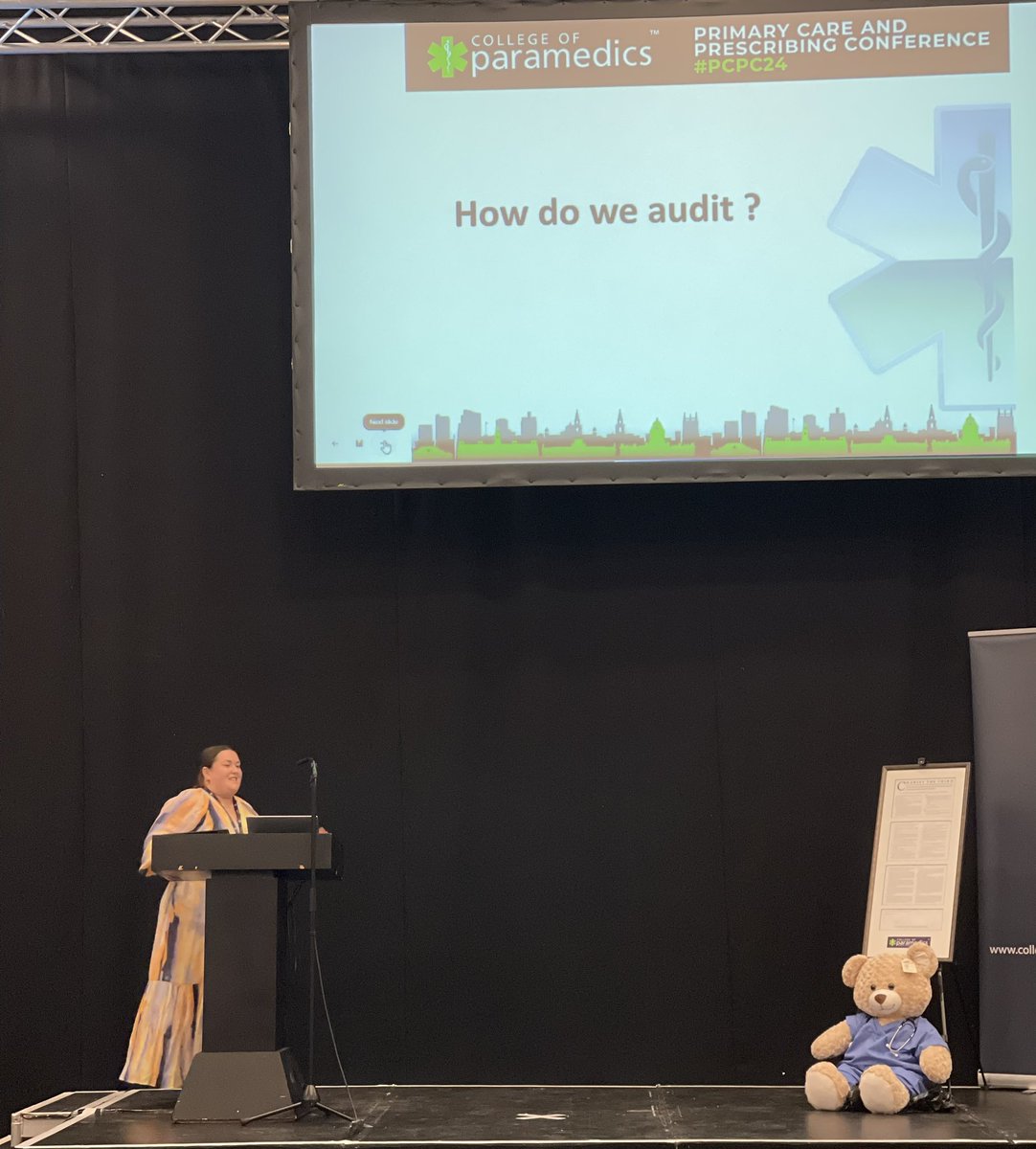 helenbeau1's tweet image. @lily_crumpets asks how do we audit our annual prescribing practice? 

#PCPC24
@ParamedicsUK 
@CoP_PrimUrgCare
