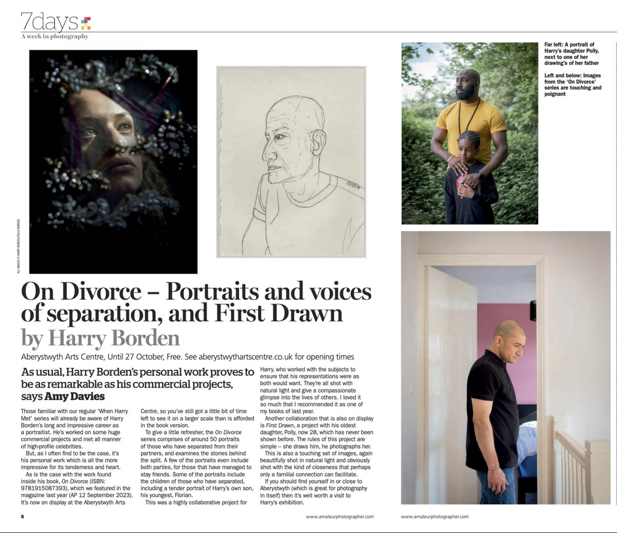 Love this piece about my exhibition at <a href="/aberystwytharts/">Canolfan y Celfyddydau Aberystwyth Arts Centre</a> Thank you <a href="/AmyDavies/">Amy Davies</a> and <a href="/AP_Magazine/">Amateur Photographer</a> The show focuses on work made for my book with <a href="/TheSchoolOfLife/">The School of Life</a>  'On Divorce' and my project with @Polly_borden 'First Drawn. On until end of this month. 😀