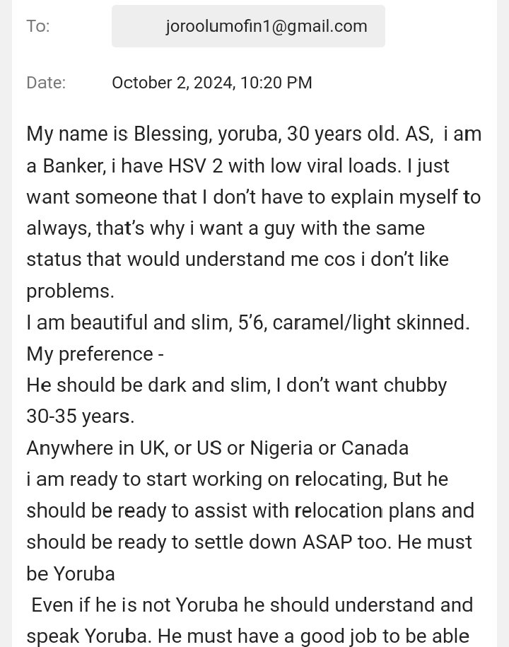 Joroolumofin1's tweet photo. ❤️BAE SEARCH❤️
I'm a beautiful Yoruba banker. I want a man with the same status as me (HSV 2 - Low viral load). https://t.co/1M6iP70wxX