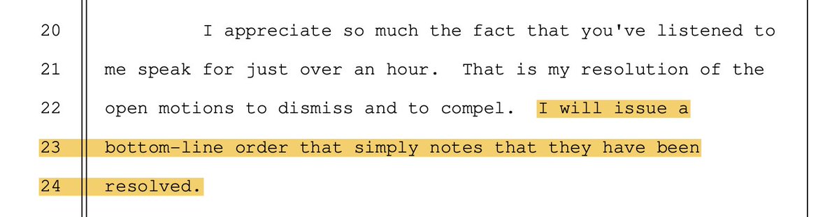 SDNY: Want to know if courts think you are doing unlicensed money transmission? Meh, go pay for a court transcript; it's not something we'll put down in writing. 

So, I'm working on an analysis of Judge Failla's disappointing ruling in Roman Storm's Tornado Cash case. One thing