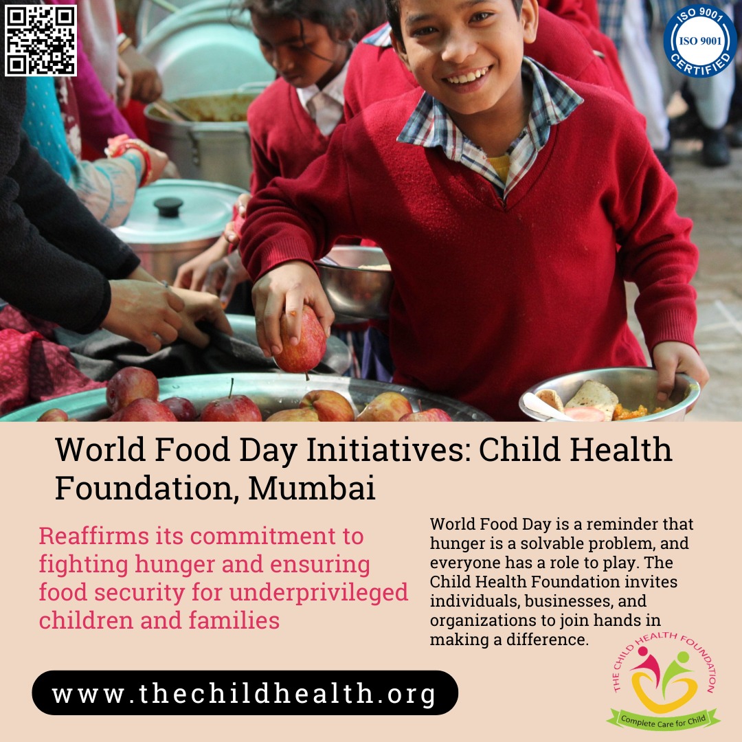 TheChildHealth's tweet image. World Food Day Initiatives: Child Health Foundation, Mumbai

#feedingprograms #healthychildren #empoweringyoungminds #AdvocateForChange #globaleducation #thechildhealthfoundation