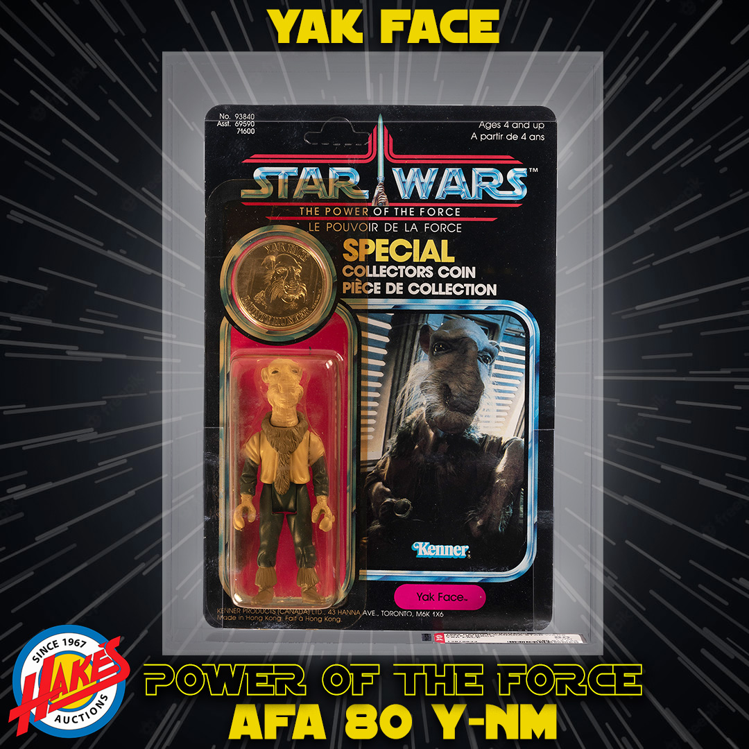 HakesAuctions's tweet image. NOVEMBER AUCTION PREVIEW! Look who decided to show up for our upcoming November auction.
Hake&apos;s, the #1 Action Figure Auction House in the Galaxy!
#starwars #actionfigures #yakface