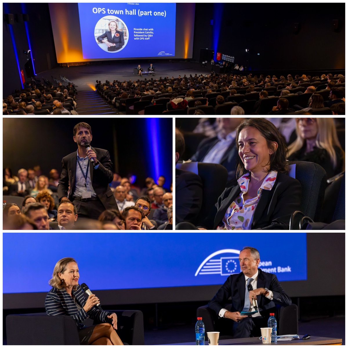 Nadia Calviño (@nadiacalvino) on Twitter photo Delighted to join the Town Hall meeting of the <a href="/EIB/">European Investment Bank</a> Operations directorate, headed by <a href="/JCLaloux/">Jean-Christophe Laloux</a>.
Great exchange on how to make our 8 policy priorities operational, moving from word to action and streamlining processes.
Together, we are #MakingADifference
#DreamTeam💪🏼❤️🧠 Delighted to join the Town Hall meeting of the <a href="/EIB/">European Investment Bank</a> Operations directorate, headed by <a href="/JCLaloux/">Jean-Christophe Laloux</a>.
Great exchange on how to make our 8 policy priorities operational, moving from word to action and streamlining processes.
Together, we are #MakingADifference
#DreamTeam💪🏼❤️🧠