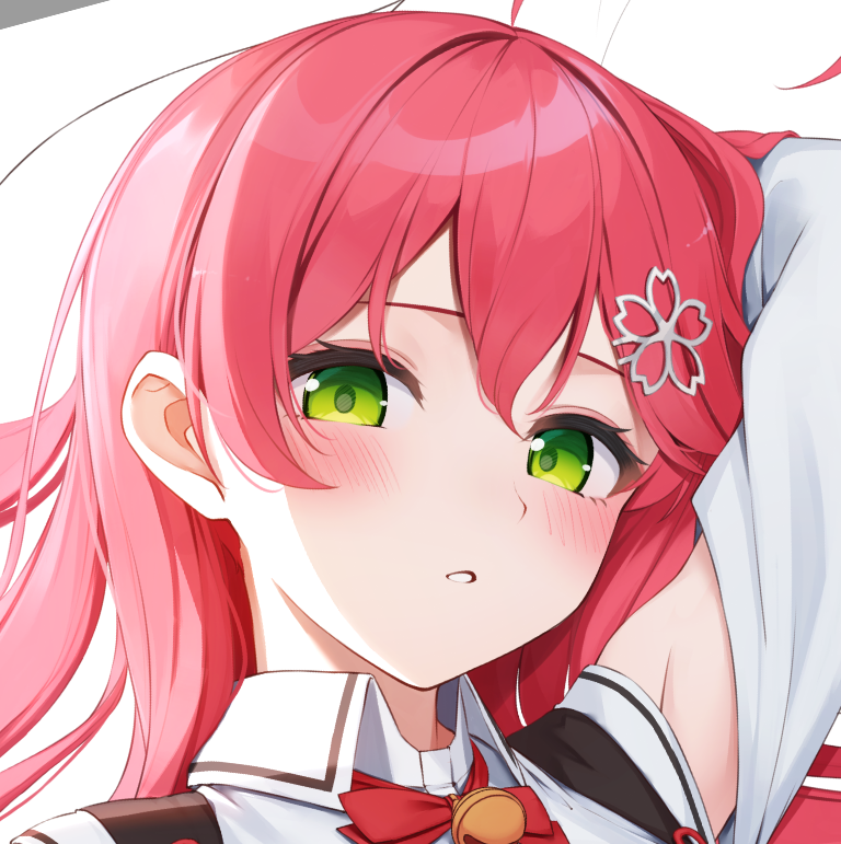 さくらみこ ,さくらみこ(私服衣装) 「よき(●'ω`●)wip 」|にゃん🐾のイラスト