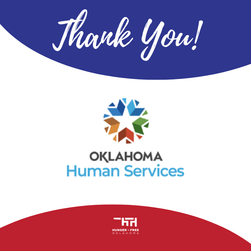 HungerFreeOK's tweet photo. Thank you @OKDHS for your ongoing support and dedication to end hunger in Oklahoma! #ThankfulThursday #EndHungerInOK https://t.co/yPY2zyNTCR