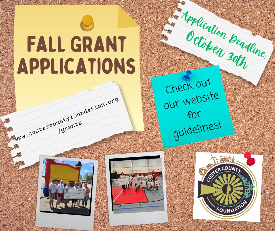 CountyCuster's tweet photo. The deadline to submit a grant application to the Foundation is October 31st! Click the link to read more! Then, click the other link for the application. 😀
https://t.co/oEHCgrzD8U
*
https://t.co/CZLjqXfK4D https://t.co/2GUYJl6uD3