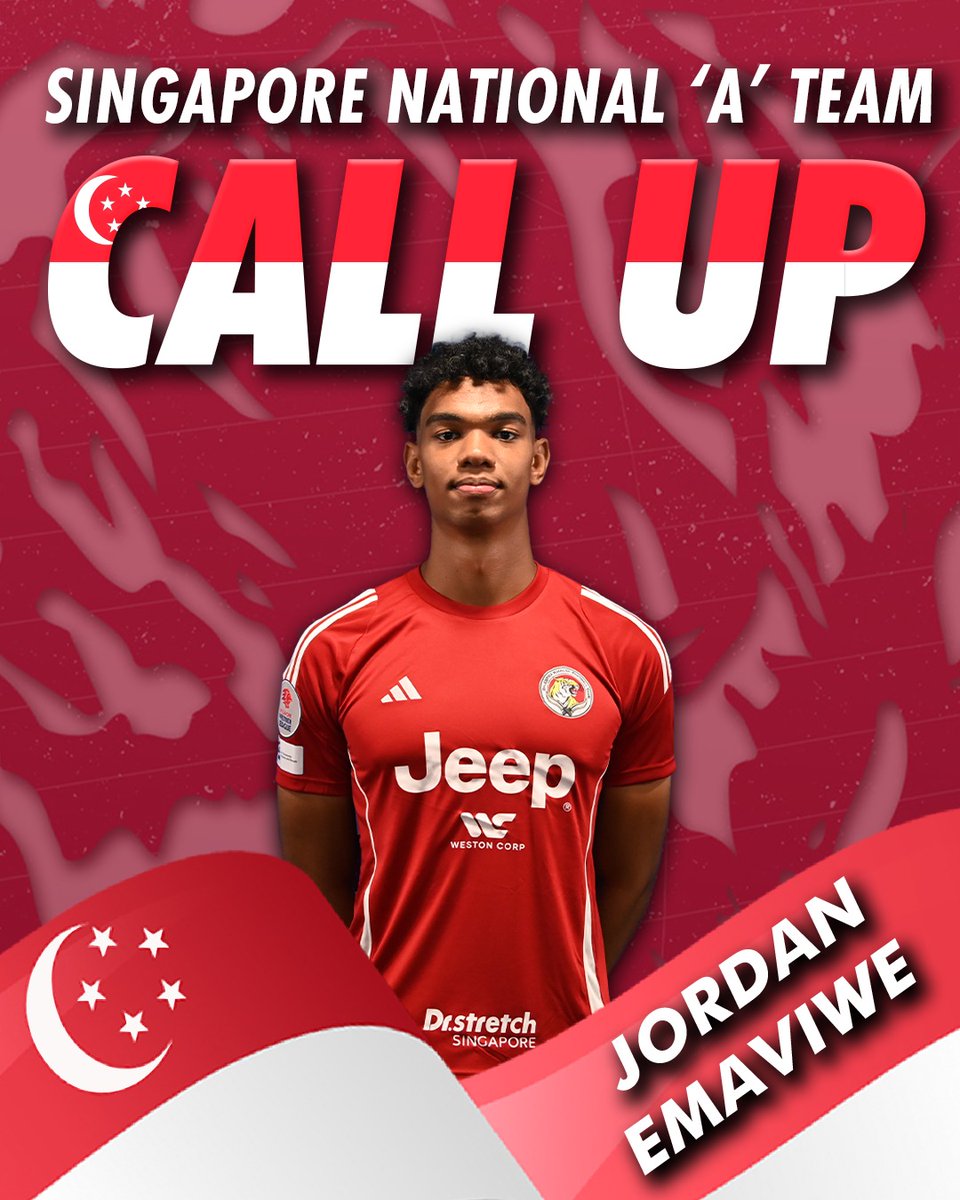 FCBalestier's tweet image. 𝗡𝗔𝗧𝗜𝗢𝗡𝗔𝗟 𝗧𝗘𝗔𝗠 𝗖𝗔𝗟𝗟 𝗨𝗣

The Tigers are ecstatic to announce that Jordan Emaviwe has been called up to the Singapore 'A' National Team for Centralized Training in Japan in preparation for the ASEAN Mitsubishi Electric Cup 2024! 

#HalaTigers #callup #singaporeteam