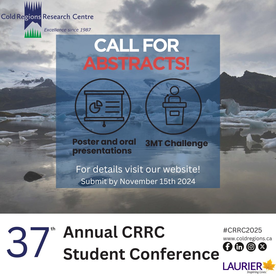 CALL FOR ABSTRACTS—OPEN NOW! Would you like to present your northern research at our student conference in January 2025? 

Submit your abstract by November 15th: docs.google.com/forms/d/e/1FAI…

#CRRC2025
