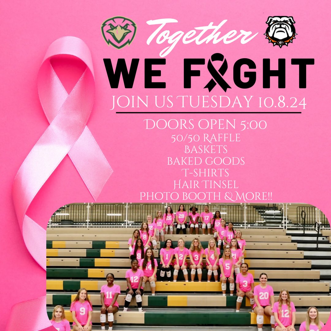💕 Volley For A Cure 2024 💕 Please plan on joining us Tuesday 10.8.24 during our home match with Green. 

Proceeds will be donated to @josette_memorial foundation to help people in our community battling cancer.  

Together We Fight!!