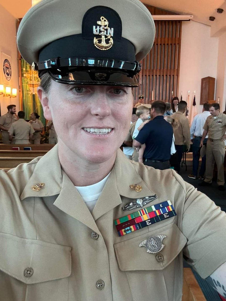 Striker840's tweet photo. @wardcarroll @withemes My daughters ship will be joining the Truman group soon.  She is both excited and scared but is ready to face the challenges.  As a new Chief, I just pinned her 9/28, she has a lot on her shoulders. https://t.co/jrYslBuW9U