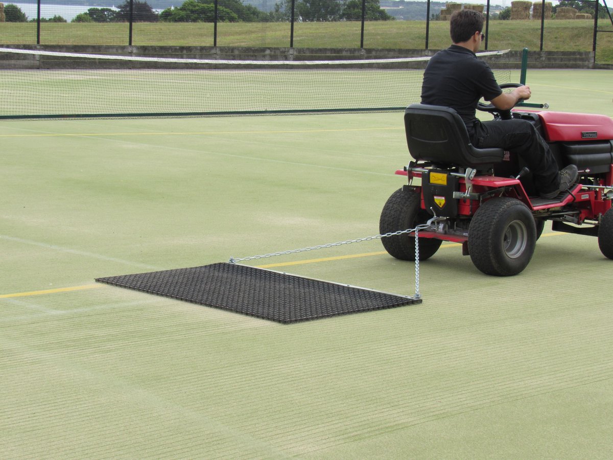 Our Rubber Drag Mat is expertly designed for use on natural or artificial surfaces. It rejuvenates surfaces, creates enviable stripes, and effectively flattens worm casts. 
You can purchase directly from our website schsupplies.co.uk using the reference code RDM
