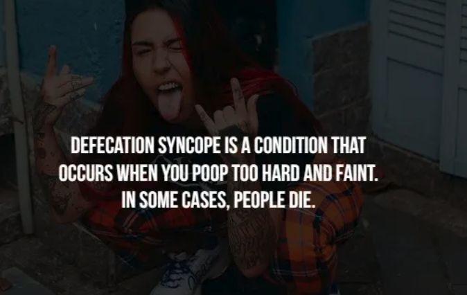 TCWTMedia's tweet image. 💩😱 Terrifying Thursday Fact! 😱💩
Ever heard of defecation syncope? It's a condition where some people faint while having a bowel movement! 😳 The act of straining can suddenly drop blood pressure, causing a temporary loss of consciousness. 
#TerrifyingThursday