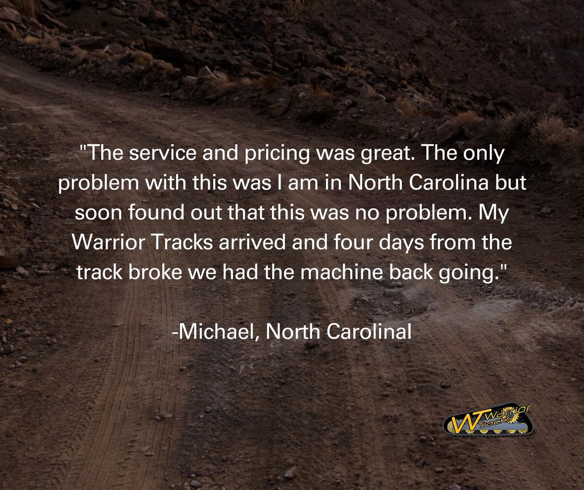 TracksWarrior's tweet photo. Customer satisfaction is our priority.

#WarriorTracks #CustomerTestimonial #ReliableService #LeaveYourMark https://t.co/cff9Rp4055