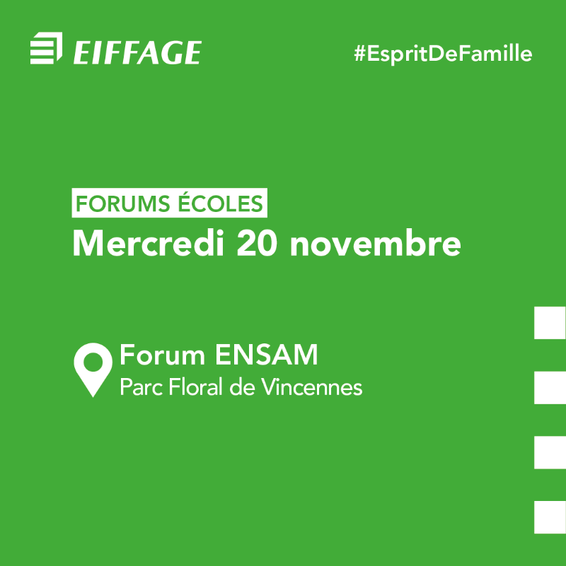 eiffage's tweet photo. Ne ratez pas l'occasion de décrocher votre #stage ou #alternance chez Eiffage. 👇

🎯 Pourquoi venir ?

✔ Saisissez des offres exclusives de stage et d’alternance
✔ Posez toutes vos questions sur nos opportunités
✔ Rencontrez nos équipes

#EspritDeFamille
