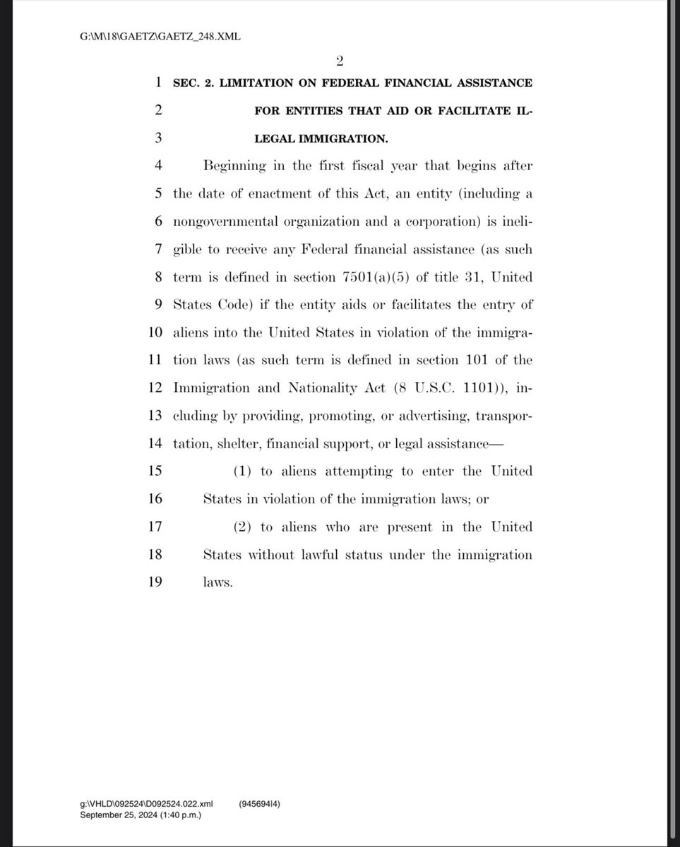 DSauce's tweet photo. The BARRIER act 
- Blocking Assistance and Resources to Restrict Illegal Entry and Residency Act

Link to actual document 

https://t.co/8jS9Q0NHNs https://t.co/bTFxF9tami