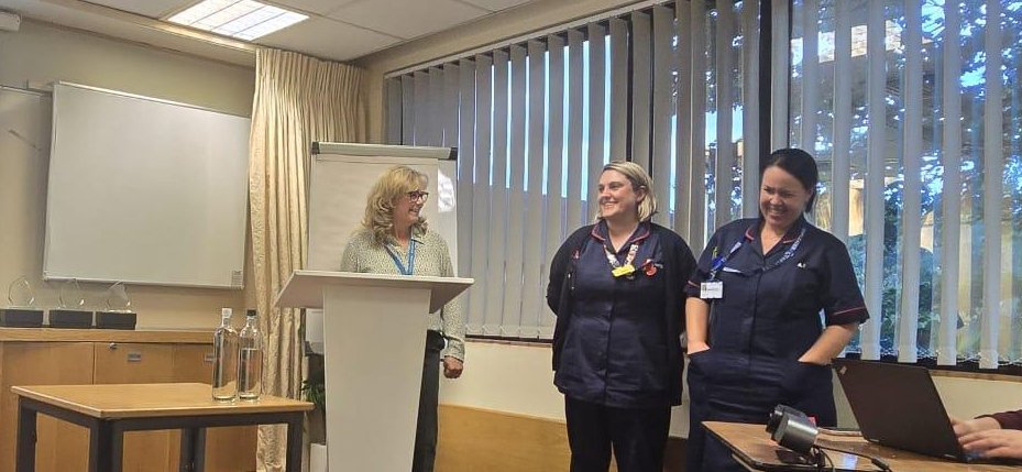 ShropCommHealth's tweet photo. Members of the District Nursing Team share the work they do to keep patients safe 
#shropcom #agm #weareshropcom https://t.co/nMf7K69r14