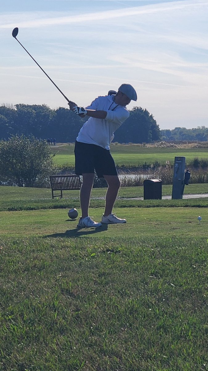 genoa_golf's tweet photo. Finally, with the 10:20 tee time, Senior Caleb Klatt. https://t.co/lXU8miIXsb