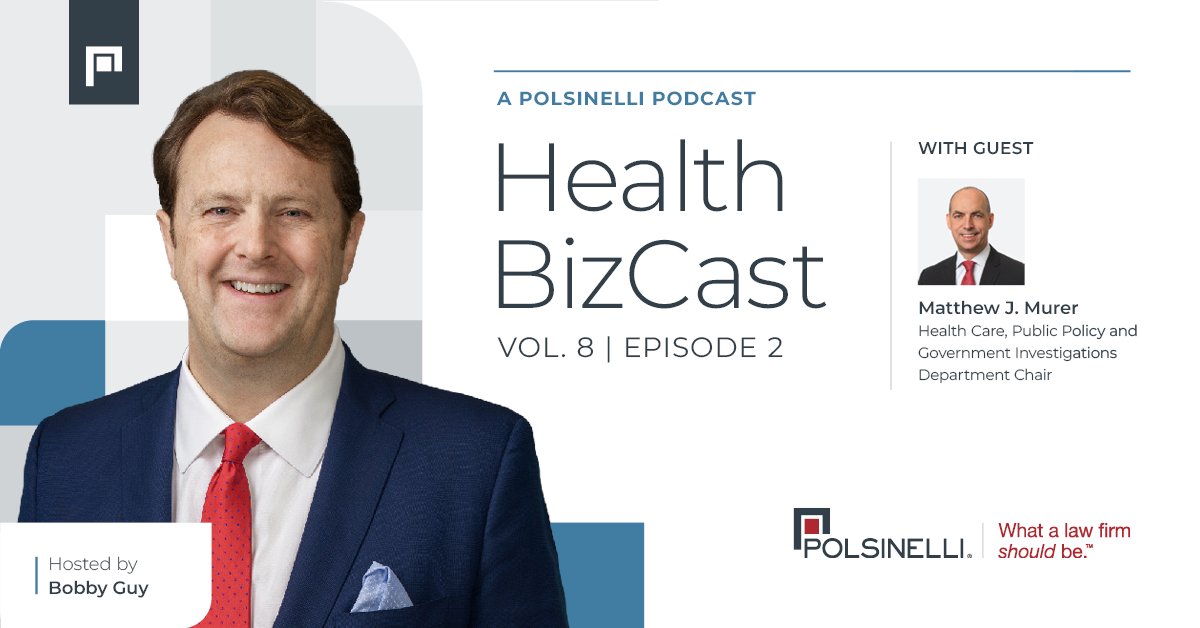 Polsinelli's tweet image. Continuing the album theme of “Incremental, Revolutionary Change,” on Track 2 of HealthBizCast, Bobby Guy discusses the #legalchanges swirling around #healthcare with Health Care, Public Policy &amp;amp;Government Investigations Department Chair Matthew Murer: polsinelli.com/bobby-guy/publ….