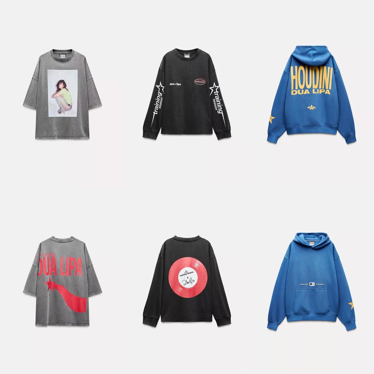 トップス Dua Lipa ZARA ZARA ウォッシュ加工 DUA LIPA Tシャツ デュアリパ M 新品