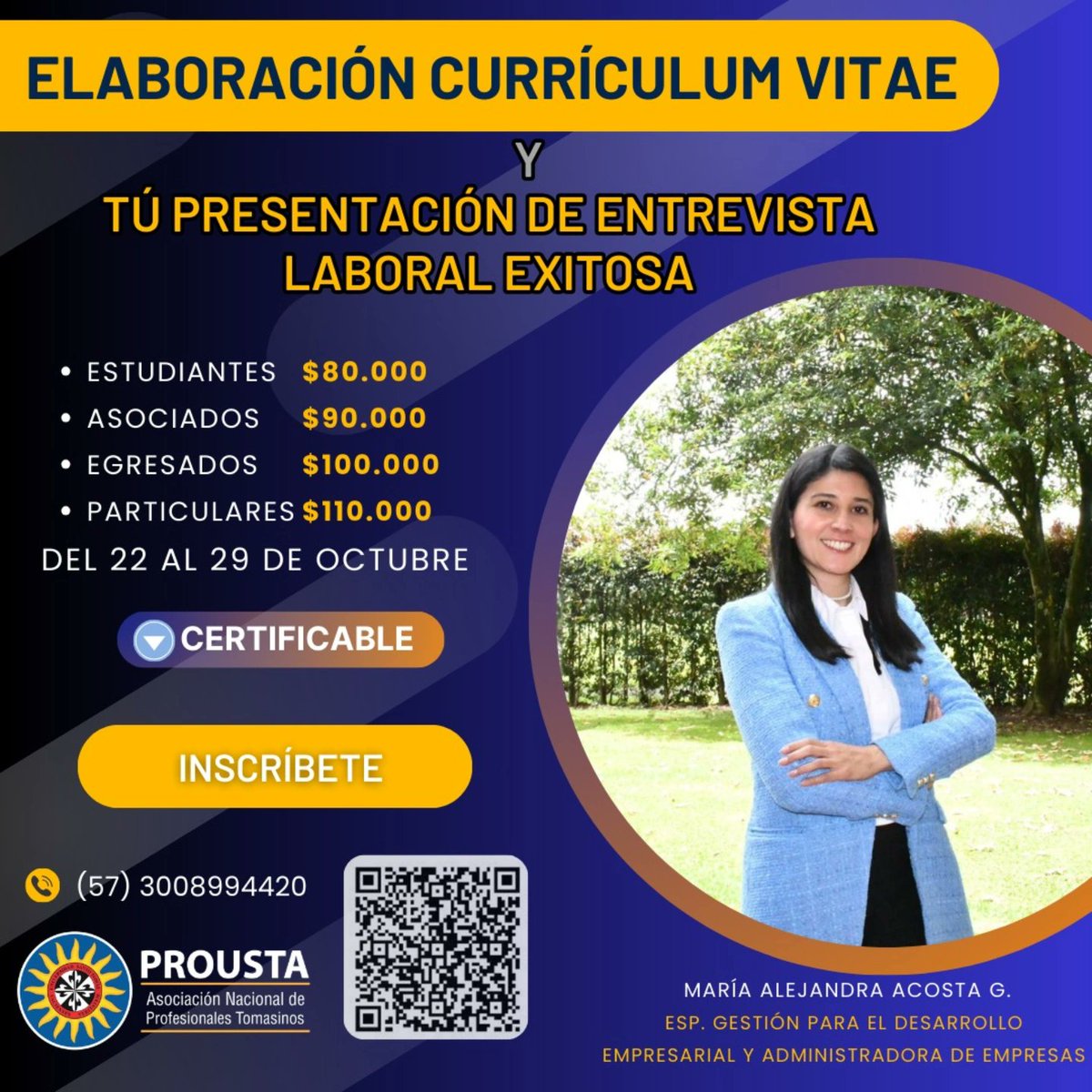 ProustaColombia's tweet photo. Inscríbete y mejora tú CV enfocado en la presentación de entrevistas exitosas ✅📊🏆
Finaliza el año mejorando tu CV, Inscríbete y obtén los beneficios 💯✨
https://t.co/GWCuipcQNf https://t.co/Fq9u4QuJNW