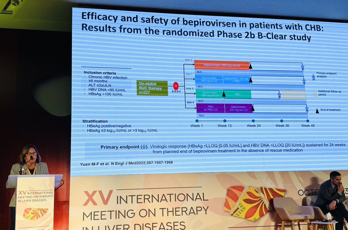 Ramon Bataller (@rabataller) on Twitter photo There are novel therapies being tested for hepatitis B to promote functional
cure.
<a href="/Mariabutif/">Maria Buti</a> discusses the promising results from the new drug “bepirovirsen” at the #IMTLD2024 There are novel therapies being tested for hepatitis B to promote functional
cure.
<a href="/Mariabutif/">Maria Buti</a> discusses the promising results from the new drug “bepirovirsen” at the #IMTLD2024
