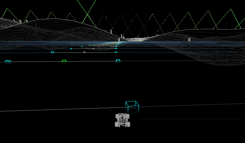 NewoGame's tweet image. Cliffs and valleys.  The railings along the side are going to be a problem to code up.   Worse yet I am not going to allow the player to fly off the edge (as fun as it might be) #lowpoly #wireframe #gamedev #wii #homebrew