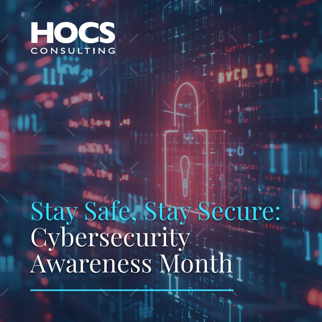 HOCSinc's tweet photo. It’s Cybersecurity Awareness Month! Our latest blog shares strategies to increase your cybersecurity defenses and secure your business. 

Read more about these strategies: ➡️ https://t.co/gMysTopWrD

#HOCSConsulting #CyberSecurityAwarenessMonth https://t.co/0UlVIHh1HQ