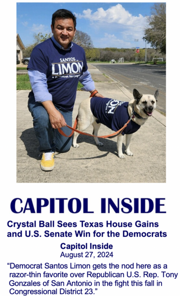 SantosLimonTX's tweet photo. I'll defend our democracy by working to defeat Trump and doing all I can to help elect Kamala Harris our next President and Colin Allred our next Texas U.S. Senator. Recent news articles are saying I will win by a razor-thin margin.👇

It’s Santos Limon – democratic nominee for U.S. Congress in Texas’ 23rd district running to defeat GOP U.S. Rep. Tony Gonzales. I’m a husband, father of five children, civil engineer, and small business owner. I’ve been endorsed by the Texas State Democratic Party and the Texas AFL-CIO.

A recent survey of 400 likely 2024 general election voters in Texas’ 23rd Congressional District shows I'm in a competitive race in striking distance of GOP U.S. Rep. Tony Gonzales. Santos Limon: 39% - Tony Gonzales: 45% - Undecided: 16%. Gonzales' re-elect number is underwater at 45% indicating that Gonzales is vulnerable. A minor shift in voting with Kamala Harris and Colin Allred at the top of the ticket in Texas could turn out enough Democratic voters to flip Texas' 23rd, a R+5 district, blue and sweep me into office.

In order to achieve victory, our campaign knows that we must turn out Democrats as well as persuade and switch 6,000 voters that voted for Tony Gonzales to me. We do that by talking about the issues that resonate with Texas’ 23rd voters.

I’ll fight for lowering the costs of healthcare, women's reproductive rights, creating jobs, strengthening labor unions, reducing crime, fighting for farmers & ranchers, border security, building a strong economy, honoring our veterans, and defending democracy.

Join our campaign to defeat Tony Gonzales, help elect Kamala Harris our next President & Colin Allred our next Texas U.S. Senator. Donate $10, $20.24 or $100 today to help our campaign’s GOTV grassroots efforts to turn out Democrats to vote for Kamala, Colin & me by clicking here: https://t.co/yUkJGR9el2