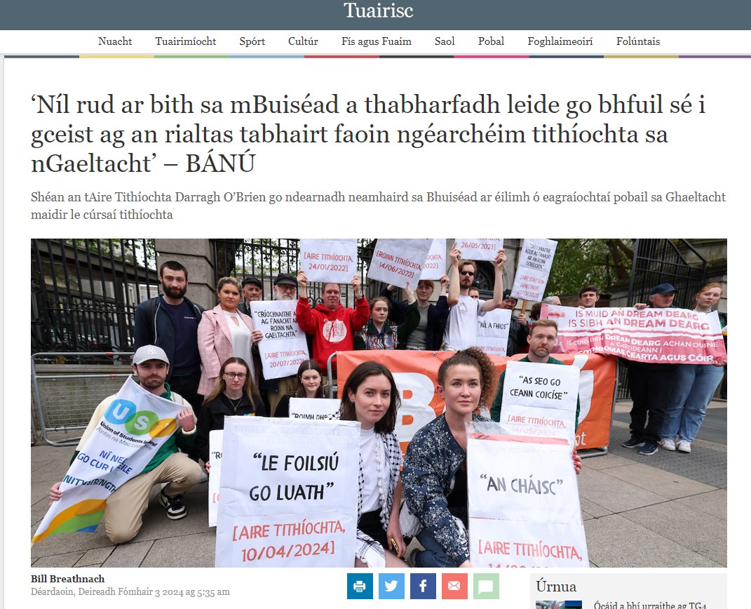 Conradh na Gaeilge ⭕️ (@cnag) on Twitter photo 🗣️"Tá fadhbanna ann, táim cinnte faoi sin. Ach tá an dóchas ann freisin." <a href="/DarraghOBrienTD/">Darragh O'Brien</a>
Díomá in áit dóchais atá cothaithe ag an gcáinaisnéis seo do mhuintir na Gaeltachta. Ní réiteoidh "dóchas" aon ghéarchéim - tá gá le hathruithe reachtaíochta agus an infheistíocht chuí. 🎯 🗣️"Tá fadhbanna ann, táim cinnte faoi sin. Ach tá an dóchas ann freisin." <a href="/DarraghOBrienTD/">Darragh O'Brien</a>
Díomá in áit dóchais atá cothaithe ag an gcáinaisnéis seo do mhuintir na Gaeltachta. Ní réiteoidh "dóchas" aon ghéarchéim - tá gá le hathruithe reachtaíochta agus an infheistíocht chuí. 🎯