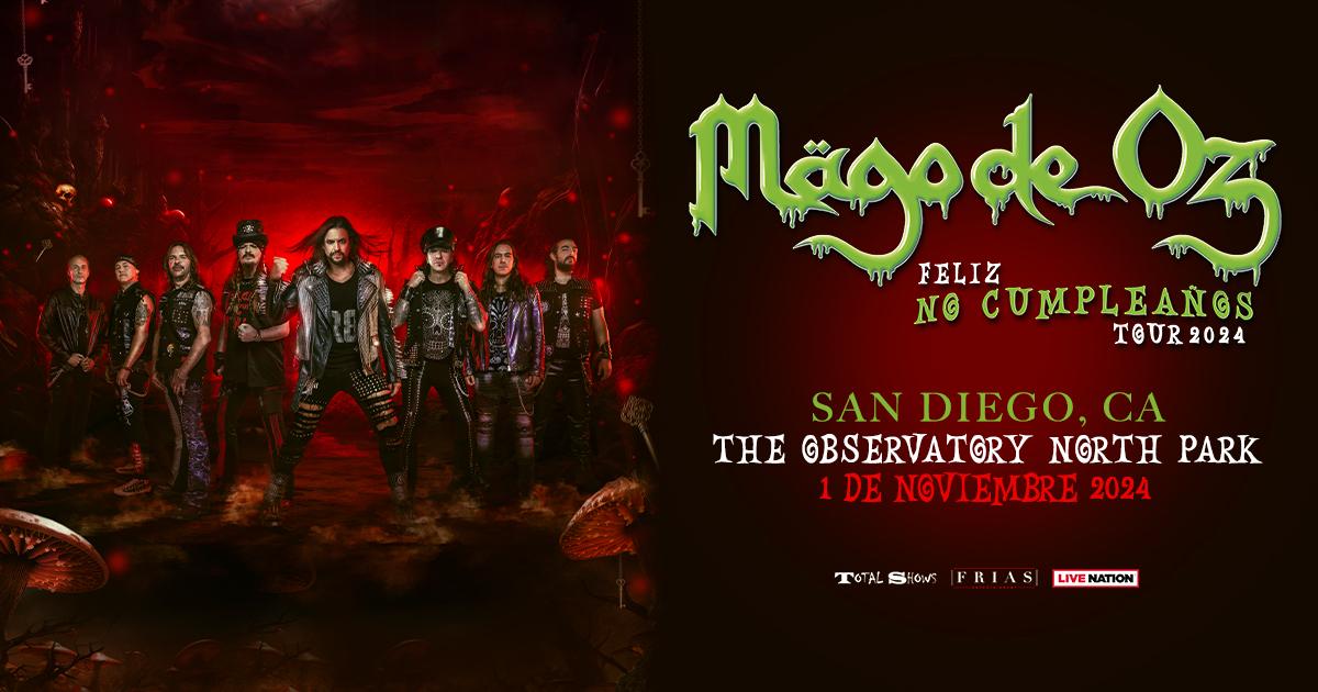 Mago De Oz: Feliz No Cumpleaños Tour en #SanDiego ¡Hazte con tu entrada!👉
livenation.com/event/vvG1IZbo…