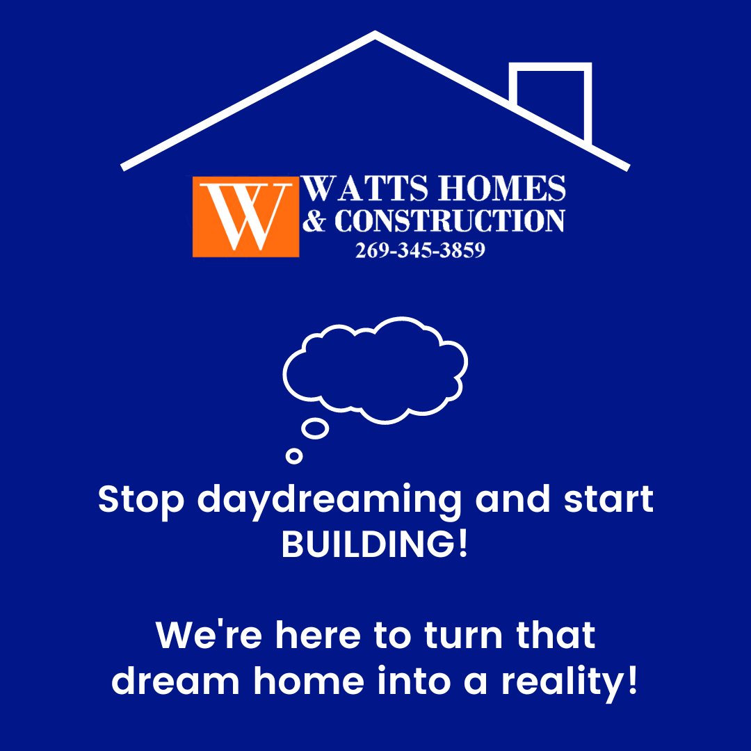 Dreaming of your perfect home? 🛠️ With Watts Homes &amp; Construction, your dream home is just a blueprint away. Contact us today to start planning!