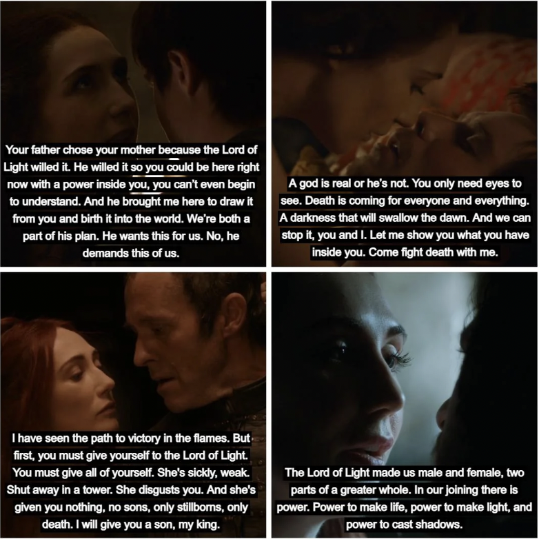 WiCnet's tweet photo. Melisandre flirting (Via Reddit: https://t.co/q5ZpZnldaI) https://t.co/2c61cKuN3y