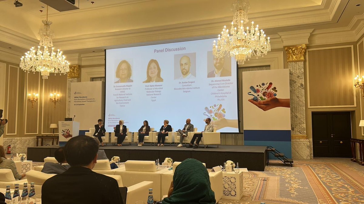 Ahmed_Microbes's tweet image. Last week joined our colleagues & great speakers in the #MENAMicrobiome conference @SidraMedicine. We had a great panel discussion about fostering Microbiome collab. in the MENA region.Also presented our Hospital Microbiome Cartography work in the @CenterMicroMed & @CHOP_Research