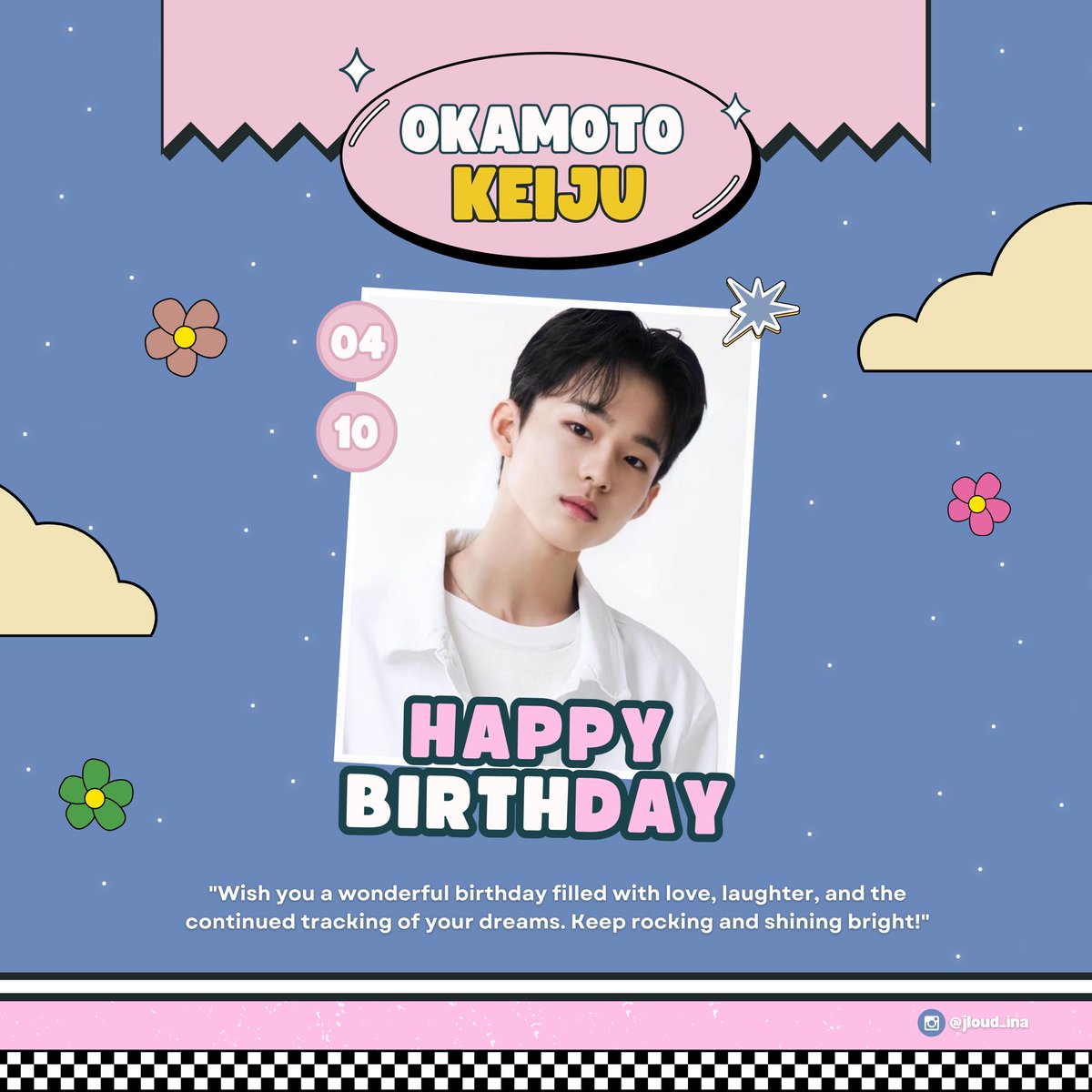 kickflip_ina's tweet photo. [🎂] Selamat Ulang Tahun Okamoto Keiju! Happy Keiju Day!

Coba tulis harapan kalian buat Keiju di reply yuk!

#HappyKeijuDay
#3년기다린_내최애_케이주_생일축하해
#いつも君のそばに_ケイジュ誕生祭 https://t.co/I4VJOb5Abs