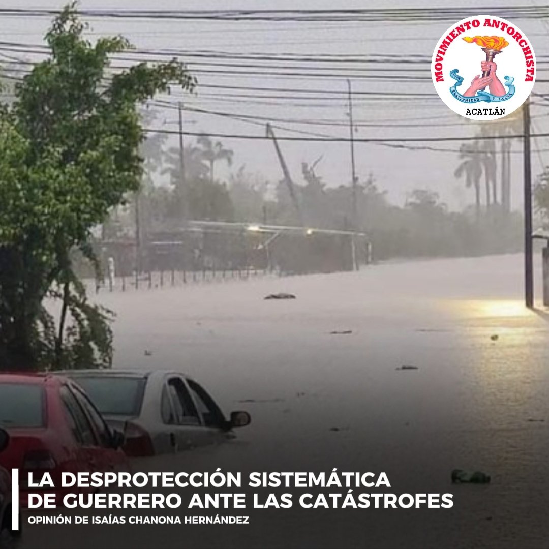 #Entérate || 🚩 El estado de Guerrero sufre nuevamente tras la tormenta tropical "John", agravado por la eliminación del Fonden. La respuesta gubernamental es insuficiente, dejando comunidades aisladas sin apoyo adecuado...

🌐 acortar.link/BpE4pE