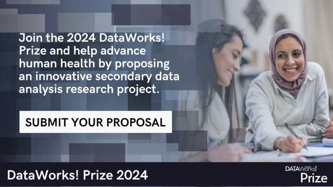 NIHDataScience's tweet image. The 2024 DataWorks! Prize challenge is open for submissions! Join us and propose an impactful secondary data analysis project today! @FASEBorg @NIH #FASEBDataWorks #DataWorksPrize

Learn more: hubs.ly/Q02K2jjg0