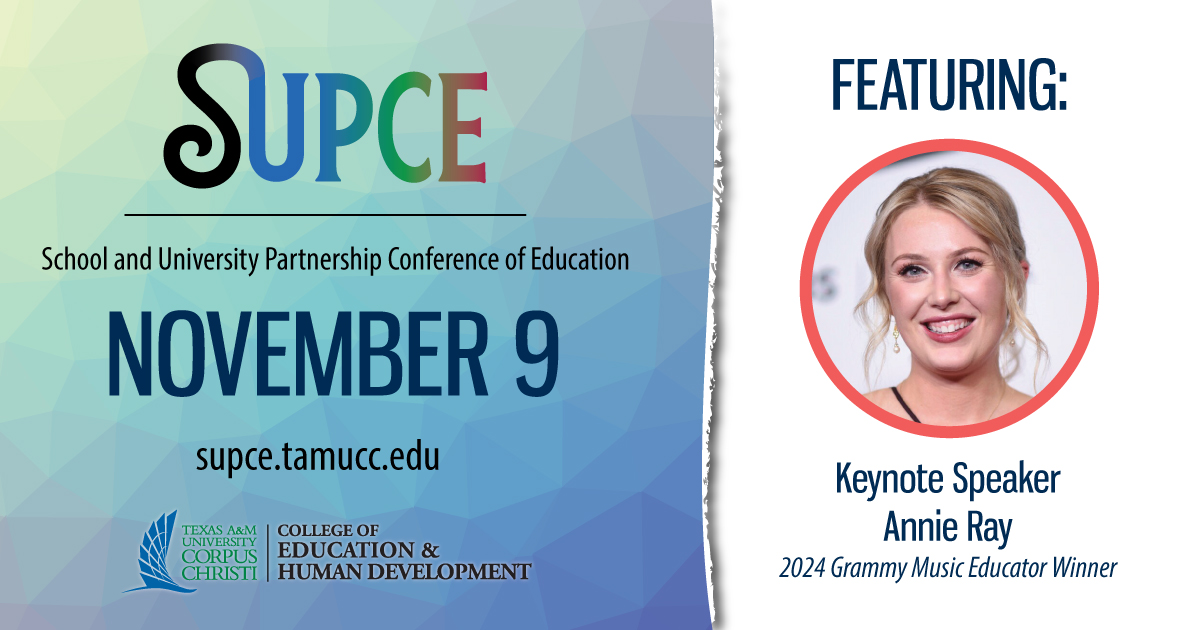 We are thrilled to welcome 2024 Grammy Music Educator Award winner Annie Ray as keynote speaker at SUPCE November 9! Don't miss this conference that also provides CPE hours, breakout sessions, networking, great food, &amp; door prizes. Register: loom.ly/irkzugU
#WeTeachTexas