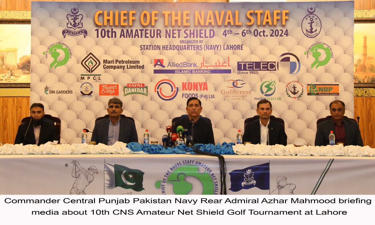 dgprPaknavy's tweet photo. 10th Chief of Naval Staff Amateur Net Shield Golf Tournament to be held at DHA Raya Golf and Country club Lahore from 4 Oct to 6 Oct 24
#CNS #Golf #Tournament #DHA #RayaGolf #CountryClub #Lahore #Pakistan #Navy #PakistanNavy #PakNavy https://t.co/qqXnFOVb1j
