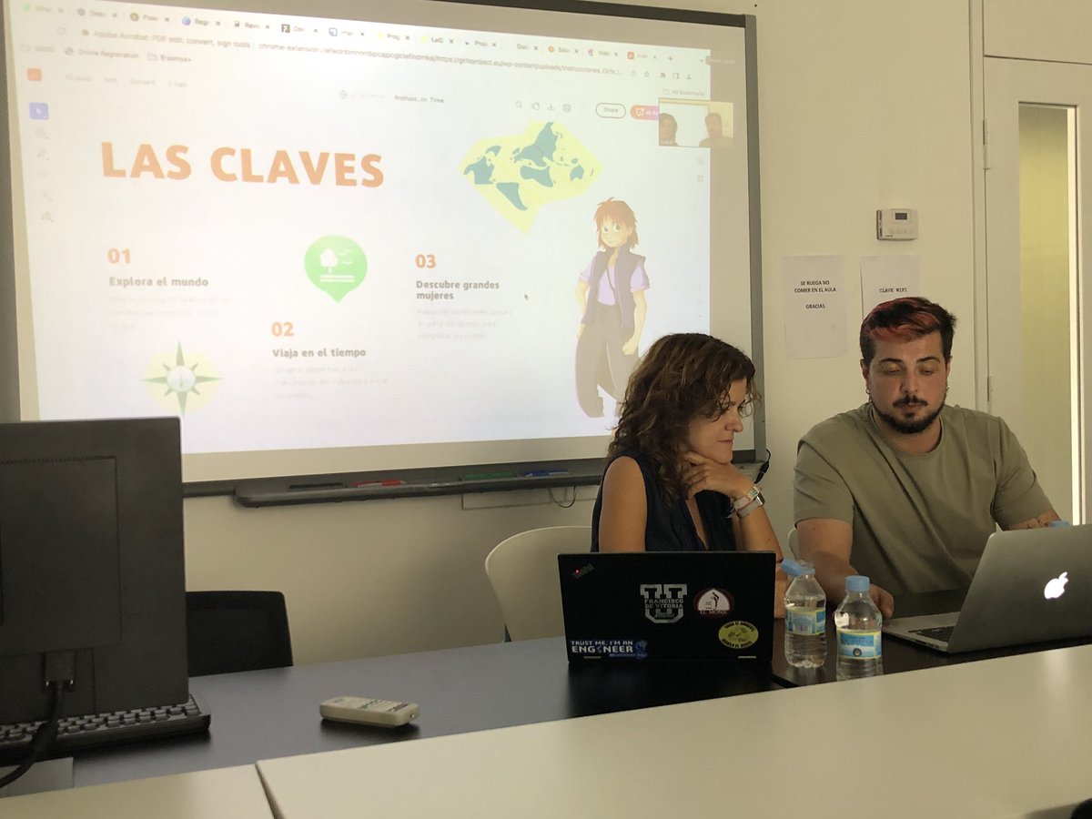 Videojuego sobre los objetivos de desarrollo sostenible en base a mujeres relevantes en la historia. Mikel Carpio; David García-León; Belén Mainer: Marián Queiruga-Dios; Reyes Pablos en el congreso  #LaIDTC24 <a href="/usal/">Universidad de Salamanca</a> @bisite_usal@girlseuproject