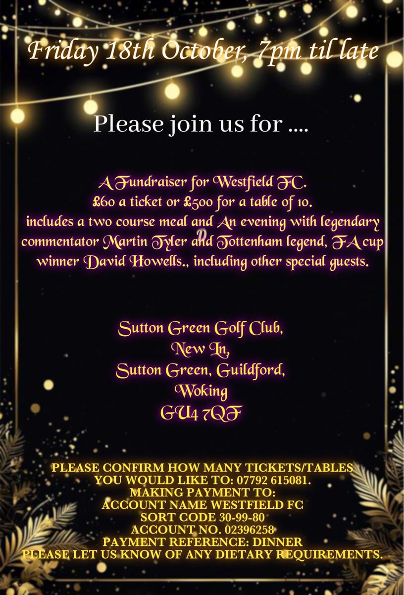 davidholmes54's tweet photo. A good night for a good cause. @WestfieldFC9 have been a considerable help to @wokingfc in recent years. https://t.co/YkDt6a9XVZ
