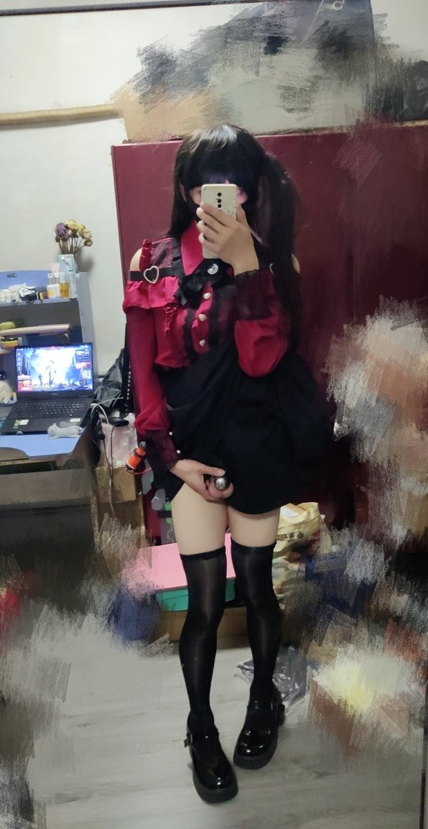hobyplay's tweet photo. 现在穿女装就想戴锁，果然废物阴蒂就应该锁起来(>ω<)～用后面来服侍主人～
国庆快乐呀～٩(๑^o^๑)۶～
#男娘 #伪娘 #调教 #雌堕 https://t.co/OxGAmpU0fF
