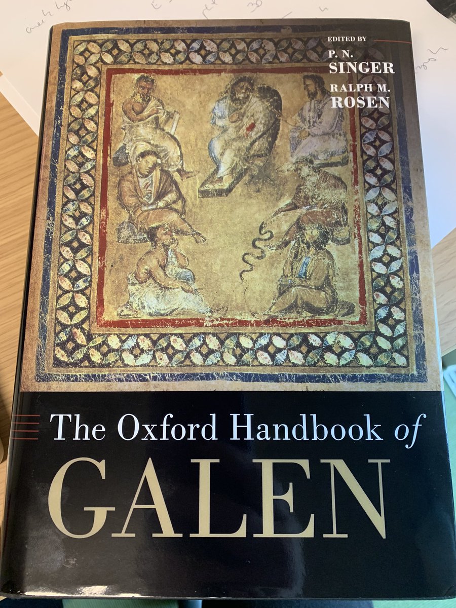 GalenOfPergamum's tweet photo. Just landed in my inbox! The brand new Oxford Handbook of Galen, a much needed update on the old Cambridge Companion of 2009. Great job by Peter Singer and Ralph Rosen. https://t.co/HBW9POkXny