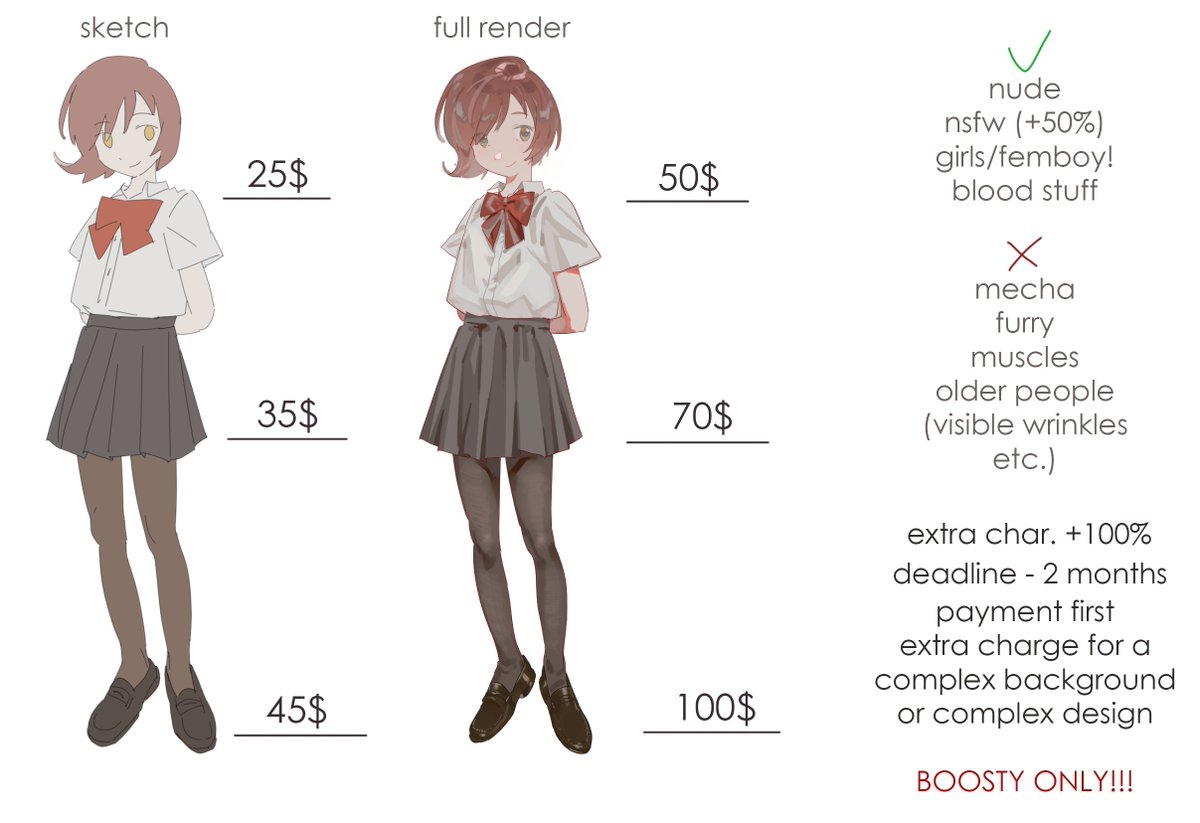 jwuopxx's tweet image. hello everyone!
I'm opening commission👐
all information is listed below, but if you still have questions don't hesitate to ask🫡
If you are interested please contact me in DM🫶❤️