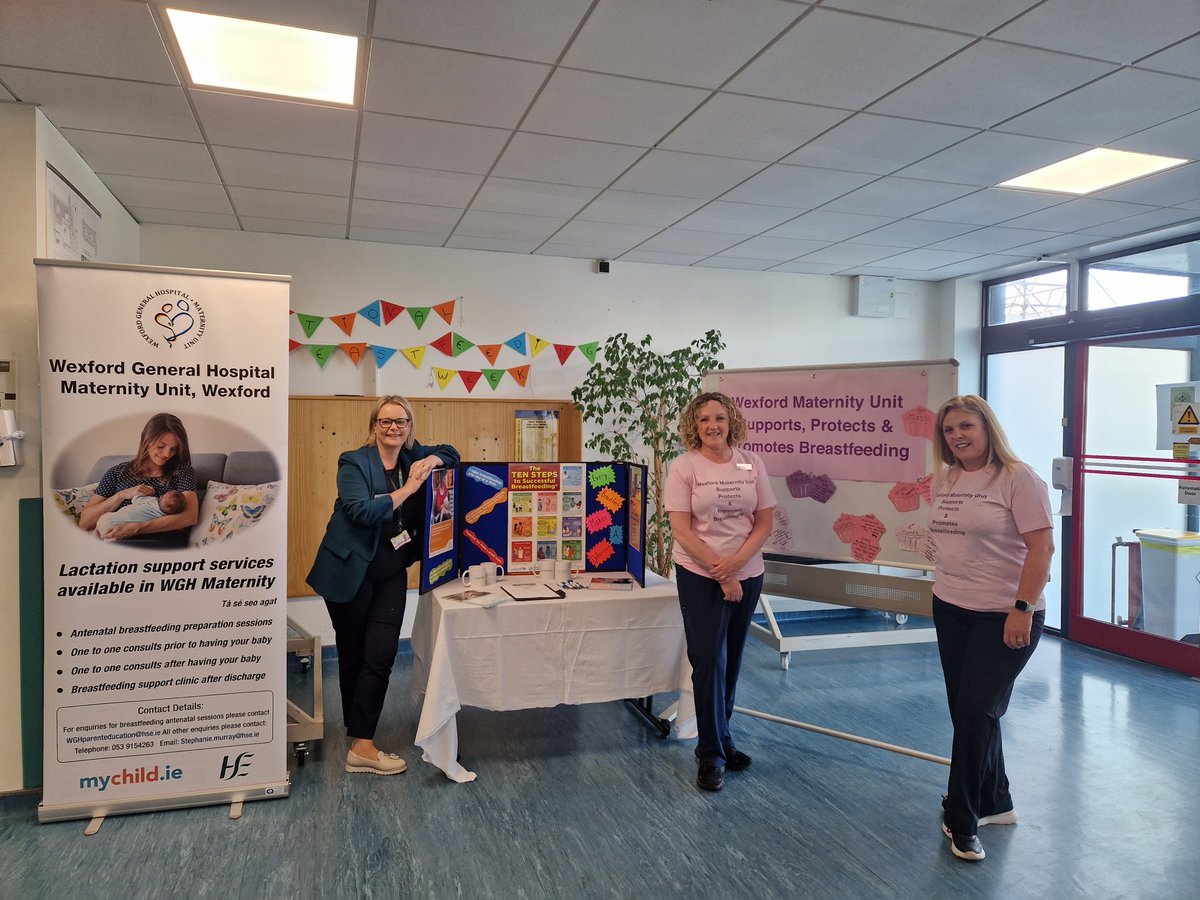 HSE/SECH (now part of HSE Dublin and South East) (@southeastch) on Twitter photo Celebrating #NationalBreastfeedingWeek with an <a href="/HSELive/">HSE Ireland</a> information stand in <a href="/WexGenHosp/">Wexford General Hospital</a> were Eilish Redmond (Practice Development Co-ordinator) and <a href="/HSEDubSouthEast/">HSE Dublin and South East</a> Clinical Midwife Specialists in Lactation Wexford General Hospital Harriet Sheehan and Stephanie Murray. Celebrating #NationalBreastfeedingWeek with an <a href="/HSELive/">HSE Ireland</a> information stand in <a href="/WexGenHosp/">Wexford General Hospital</a> were Eilish Redmond (Practice Development Co-ordinator) and <a href="/HSEDubSouthEast/">HSE Dublin and South East</a> Clinical Midwife Specialists in Lactation Wexford General Hospital Harriet Sheehan and Stephanie Murray.