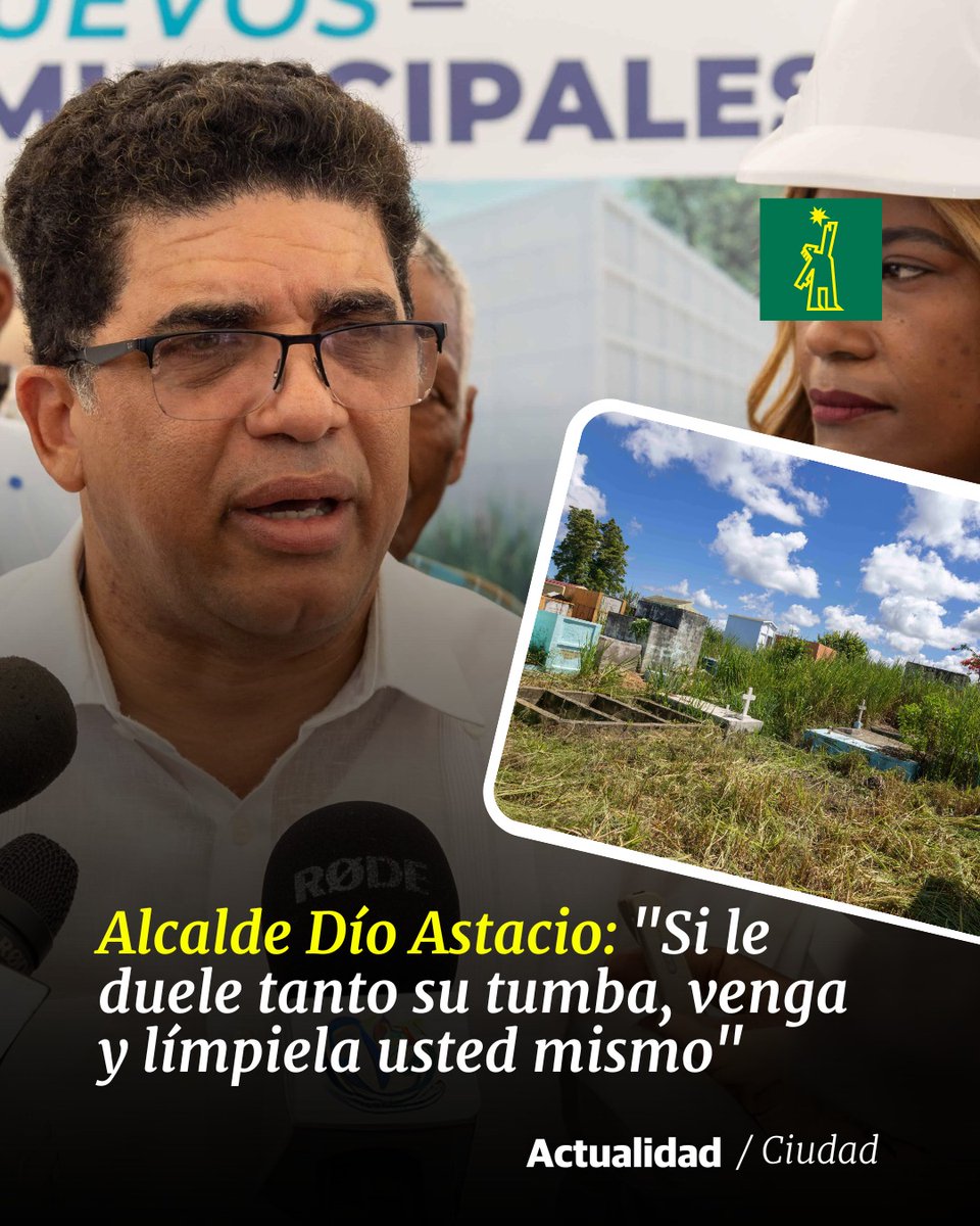 DiarioLibre's tweet photo. 🌇 | #CiudadDL | Manifestó que las tumbas son de quienes las compran y que cada propietario es responsable de limpiar su área y que si le duele tanto sus muertos, deben ir a limpiar el espacio

🔗https://t.co/9ehqsh034Q

#DiarioLibre #Noticias #DíoAstacio #Policía #CristoSalvador https://t.co/KJEfDZ0lra